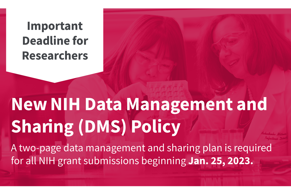 New NIH Data Management and Sharing (DMS) Policy