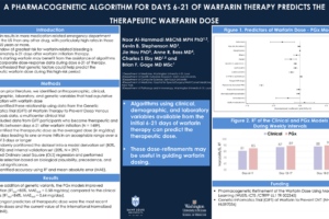 10. A Pharmacogenetic Algorithm for Days 6-21 of Warfarin Therapy Predicts the Therapeutic Warfarin Dose