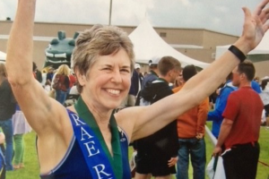Ferguson resident Rae M. runs marathons, helps seniors stay fit, and rallies support for others