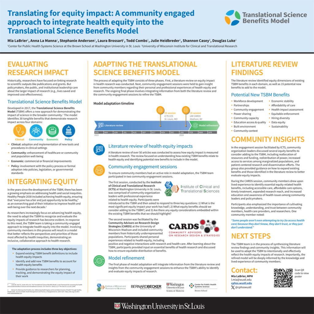 Translating for Equity Impact: A Community-engaged Approach to Integrate Health Equity into the Translational Science Benefits Model