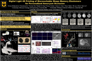 4. Digital Light 4D Printing of Bioresorbable Shape Memory Elastomers for Personalized Aneurysm Occlusion