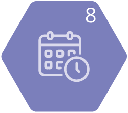 8. Calendar with clock icon